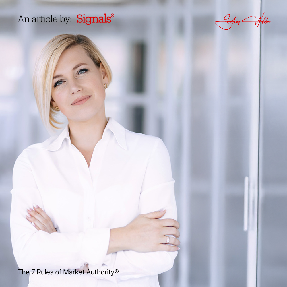 Confident woman in professional setting.